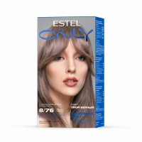 Стойкая краска-гель ESTEL ONLY 8/76, СВЕТЛО-РУСЫЙ КОРИЧНЕВО-ФИОЛЕТОВЫЙ (125 мл)